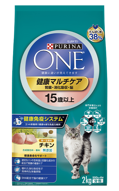 ピュリナワン キャット 健康マルチケア 15歳以上 チキン 2kg