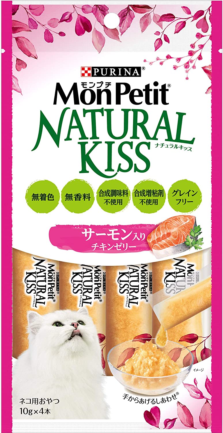 モンプチ ナチュラルキッス サーモン入り チキンゼリー 40g