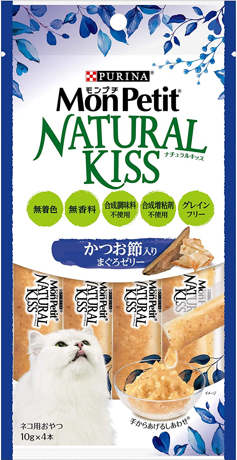 モンプチ ナチュラルキッス かつお節入り まぐろゼリー 40g