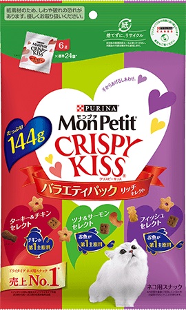 モンプチ クリスピーキッス バラエティパック リッチセレクト 144g