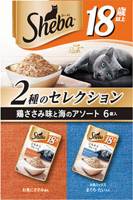 シーバ リッチ 18歳以上 ごちそうフレーク 2種のセレクション 鶏ささみ味と海のアソート 35g×6