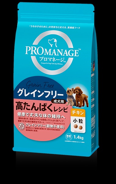 プロマネージ 成犬用 グレインフリー 高たんぱくレシピ チキン 小粒 1.4kg/3.3kg （ 1.4kg ）