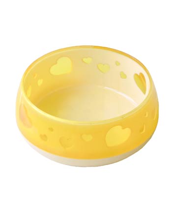 おいしく見える ワン食器 Mサイズ イエローハート