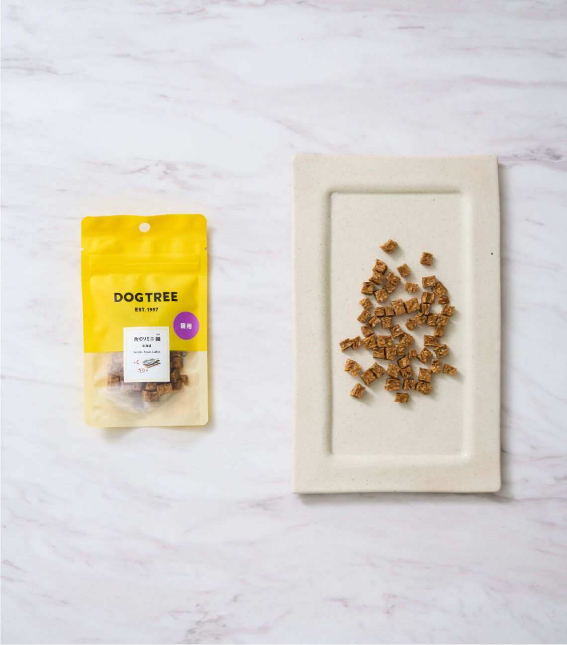 猫用 角切り ミニ 鮭 北海道 15g