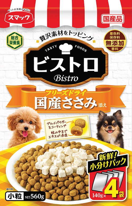 ビストロ フリーズドライ 国産ささみ添え 560g（ 140g×4袋 ）
