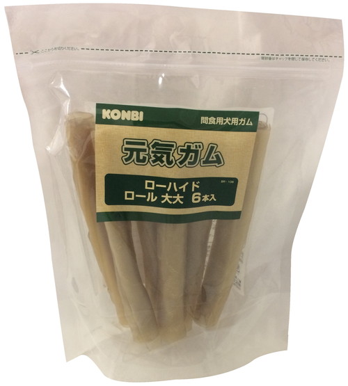 元気ガム ローハイド ロール 大大 6本入（ 8インチ ）