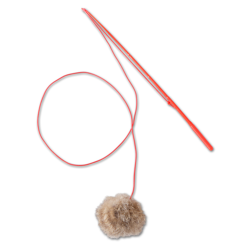 猫じゃらし フワ玉 ヒモ付き