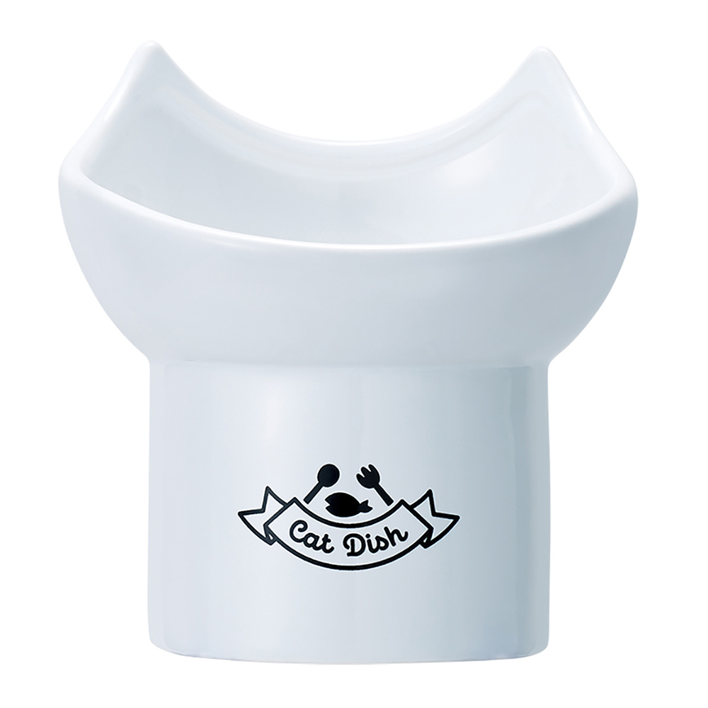 足付 陶製食器 猫用 13cm