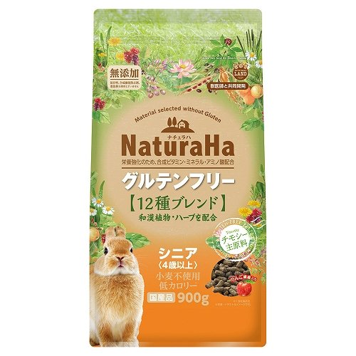 ナチュラハ グルテンフリー 12種ブレンド ラビット シニア 900g