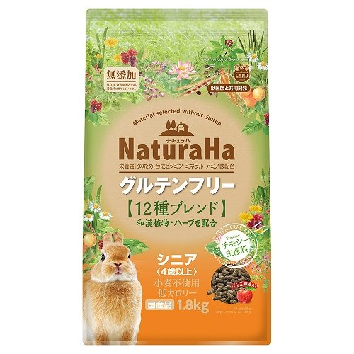 ナチュラハ グルテンフリー 12種ブレンド ラビット シニア お徳用 1.8kg