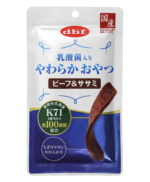 d.b.f 乳酸菌入り やわらかおやつ ビーフ&ササミ 40g