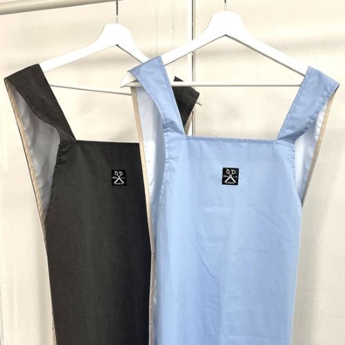 ムーンテック エプロン チャコールグレー／ブルー (チャコールグレー)