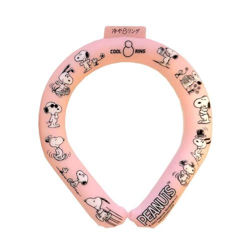 冷やリング スヌーピー 各サイズ ピンク/イエロー （ XSサイズ ピンク ）