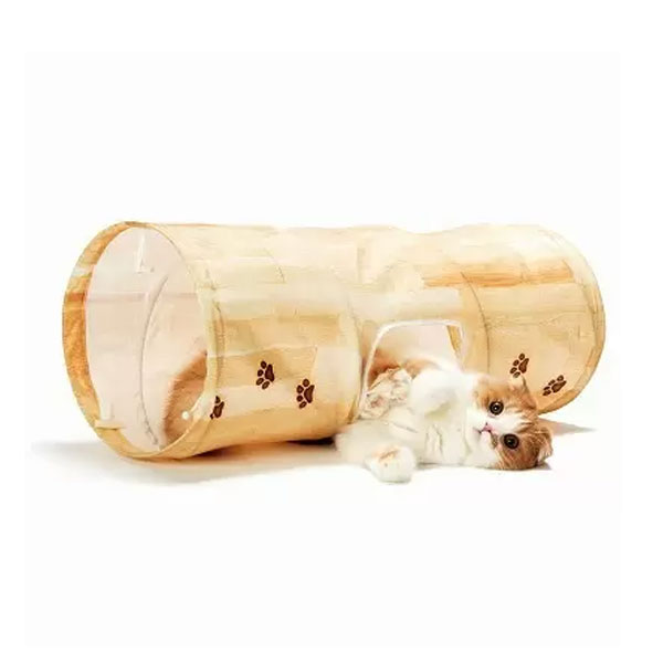 キャット トンネル スパイラル 木目柄