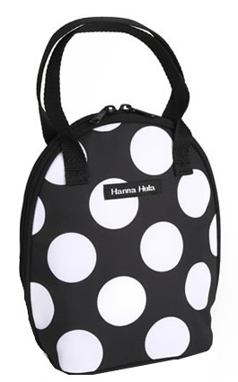 ハンナフラ ツイン マグポーチ 保温 保冷 お散歩 バッグ ブラックドット