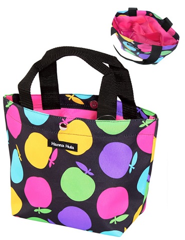 ハンナフラ お散歩 バッグ ミニトート バッグ カラフルりんご