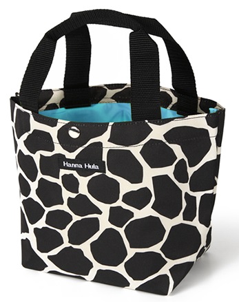 ハンナフラ お散歩 バッグ ミニトート バッグ ジラフブラック