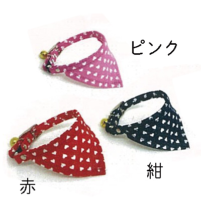 マイスター キャット バンダナ カラー ラメハート 各色 （ レッド ）