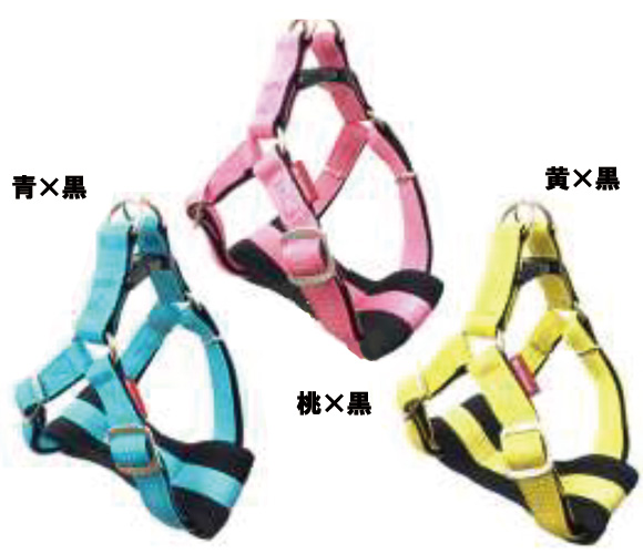 マイスター クッション ハーネス Sサイズ ブルー×ブラック