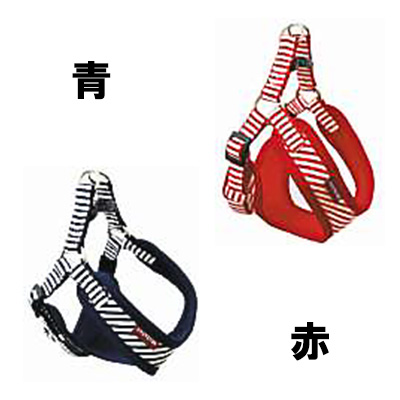 マイスター ソフティ ハーネス シンプル ボーダー Sサイズ ブルー