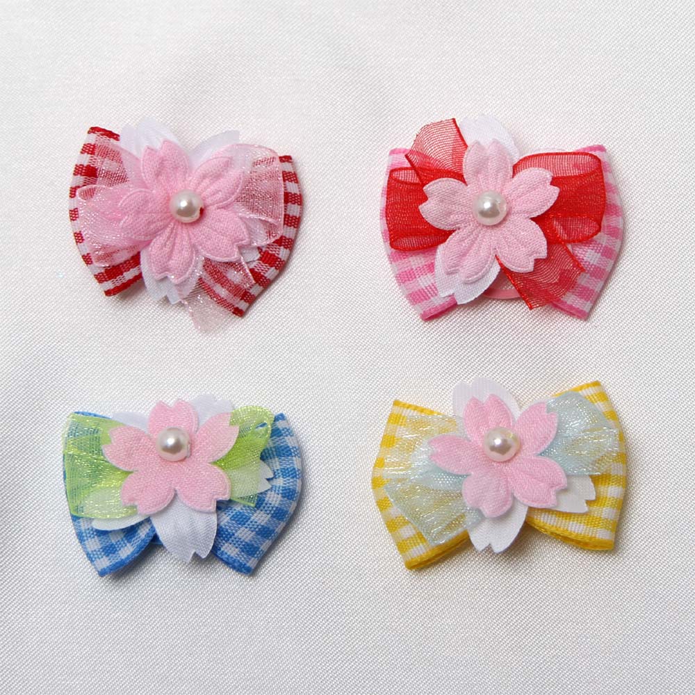 ギンガム チェリー リボン 50個