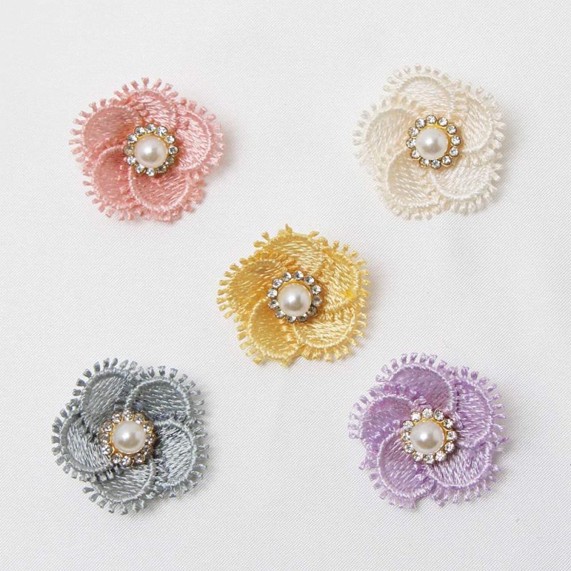 シルキー フラワー リボン 50個