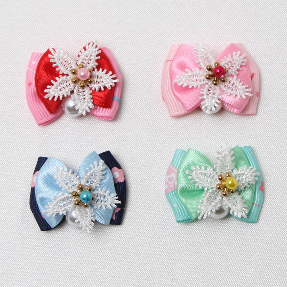 スノー フレーク リボン 50個