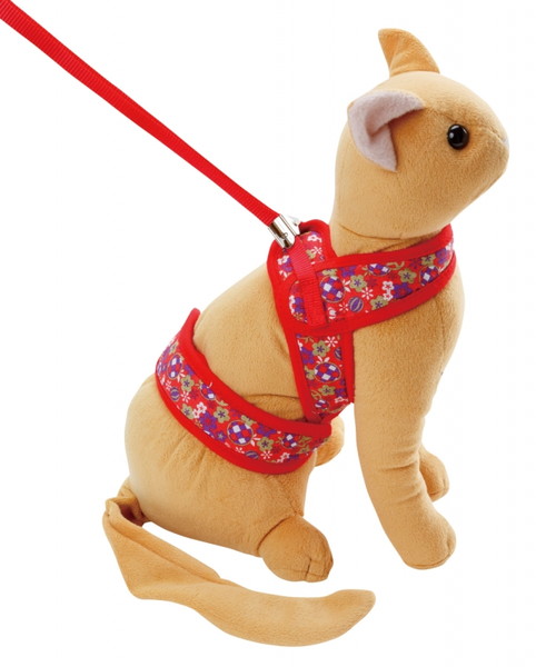 猫小町 ソフト ハーネス リード まり レッド S/M （ Sサイズ ）