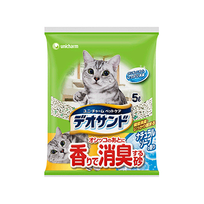 デオサンド オシッコのあとに香りで消臭する砂 ナチュラルソープの香り 5L