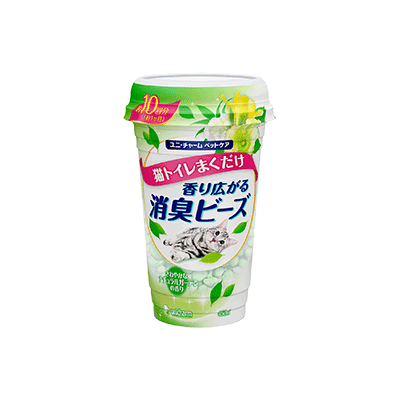 デオトイレ 猫トイレ まくだけ香り広がる消臭ビーズ さわやかなナチュラルガーデンの香り 450ml