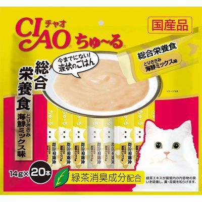 CIAO ちゅーる 総合栄養食 とりささみ 海鮮ミックス味 14g×20本
