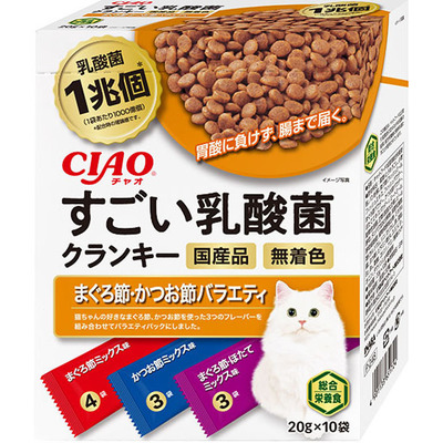 CIAO すごい乳酸菌クランキー まぐろ節・かつお節バライティ 20g×10袋