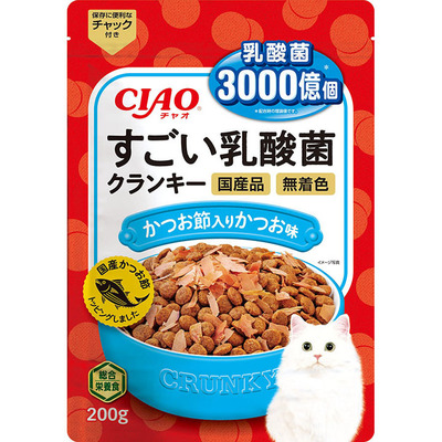 CIAO すごい乳酸菌クランキー かつお節入り かつお味 200g