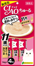 CIAO ちゅーる 11歳からのまぐろ・かつお 14g×4本