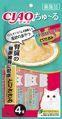 CIAO ちゅーる 腎臓の健康維持に配慮 とりささみ 14g×4本