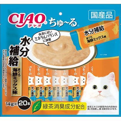 CIAO ちゅーる 水分補給 まぐろ海鮮ミックス味 14g×20本