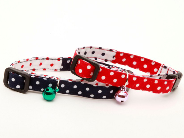 猫用首輪 ドットレトロ