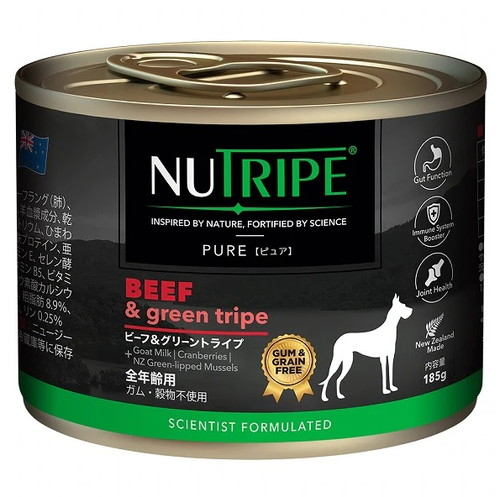 ニュートライプ ピュア ビーフ＆グリーントライプ 185g 全年齢用