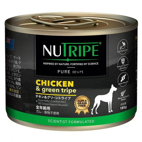 ニュートライプ ピュア チキン＆グリーントライプ 185g 全年齢用