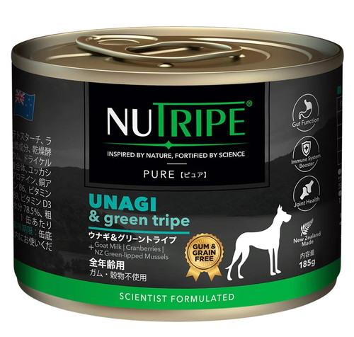 ニュートライプ ピュア ウナギ＆グリーントライプ 185g 全年齢用