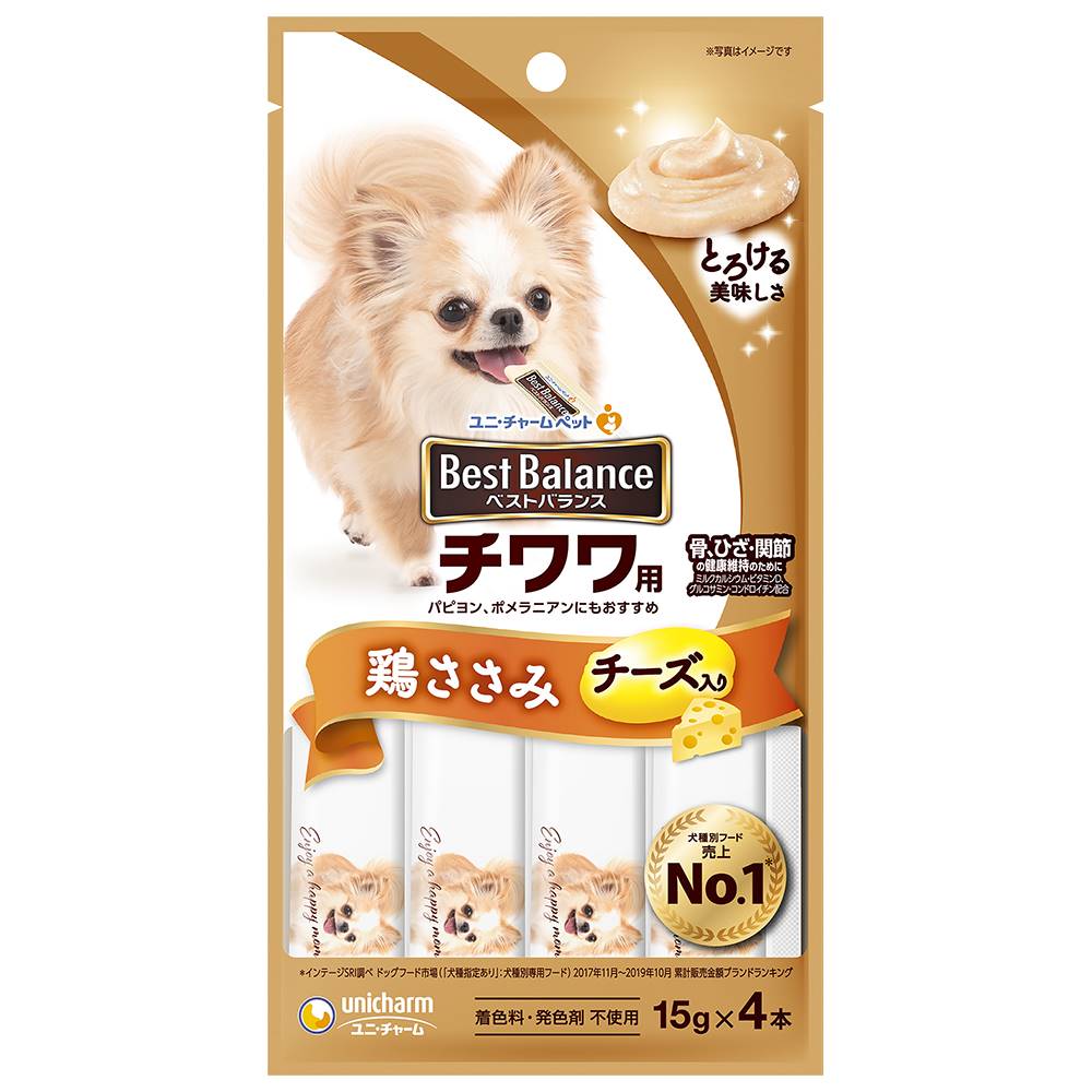 ベストバランス おやつ　チワワ用　鶏ささみ 15g×4本