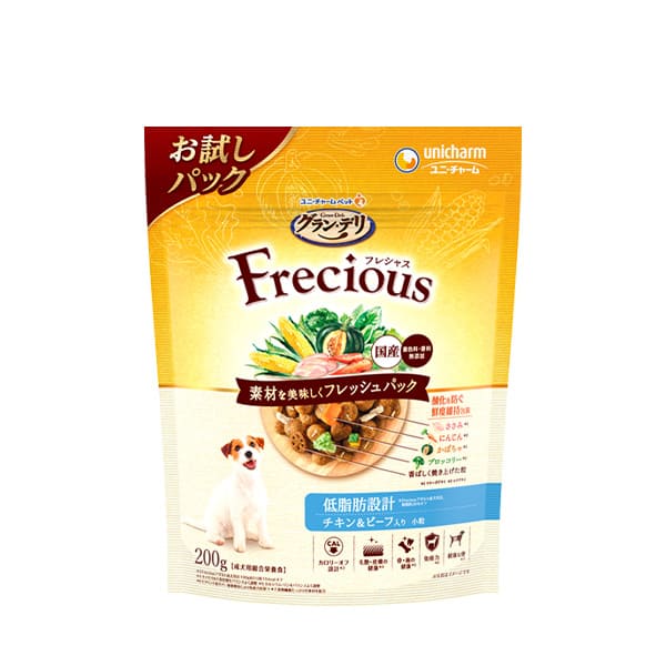 グラン・デリ Frecious アダルト 成犬用 低脂肪設計 チキン&ビーフ入り 200g