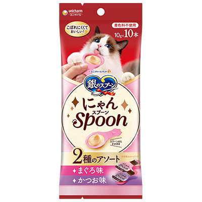 銀のスプーン 三ツ星グルメ おやつ にゃんSpoon 2種のアソート まぐろ＆かつお味 100g