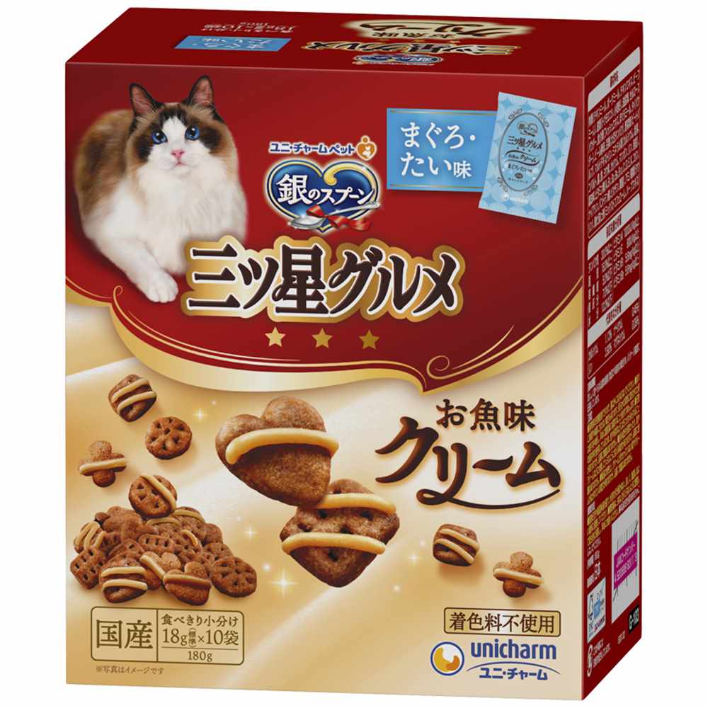 【3月31日終売予定】銀のスプーン　三ツ星グルメ お魚味クリーム　まぐろ･たい味 180g