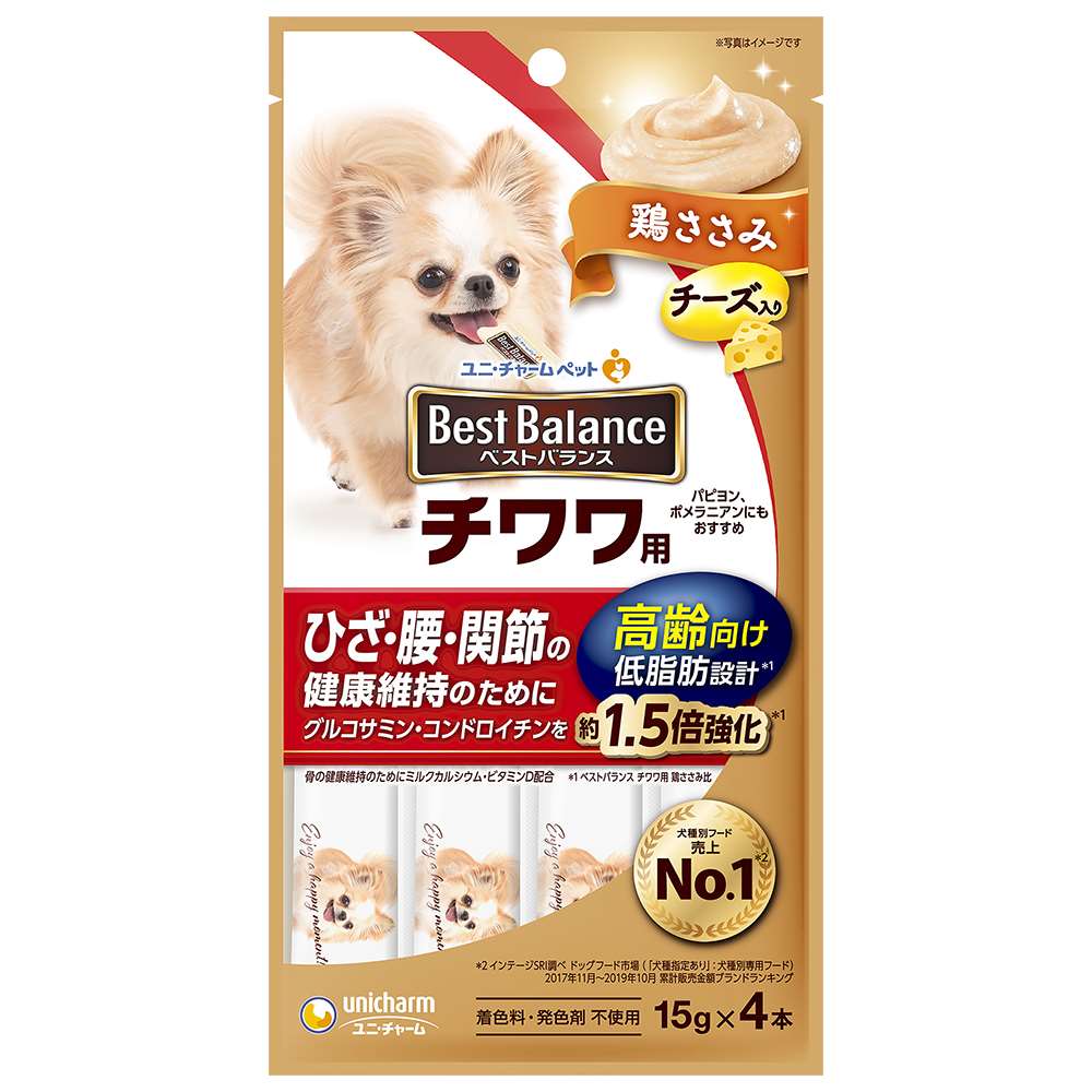 ベストバランス おやつ　チワワ用　高齢向け　鶏ささみ 15g×4本