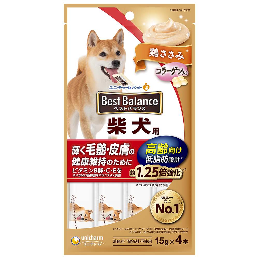 ベストバランス おやつ　柴犬用　高齢向け　鶏ささみ 15g×4本
