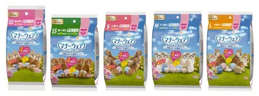 マナーウェア 女の子用 4種のデザインパック 4枚 各サイズ （ SSSサイズ ）