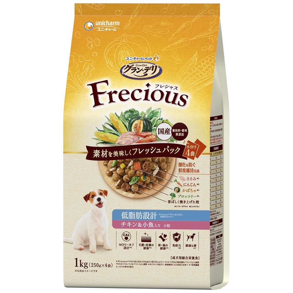 グラン･デリ Freciousアダルト成犬用　低脂肪設計　チキン&小魚入り 1kg