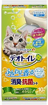 デオトイレ ふんわり香る消臭・抗菌シート ナチュラルソープの香り 10枚
