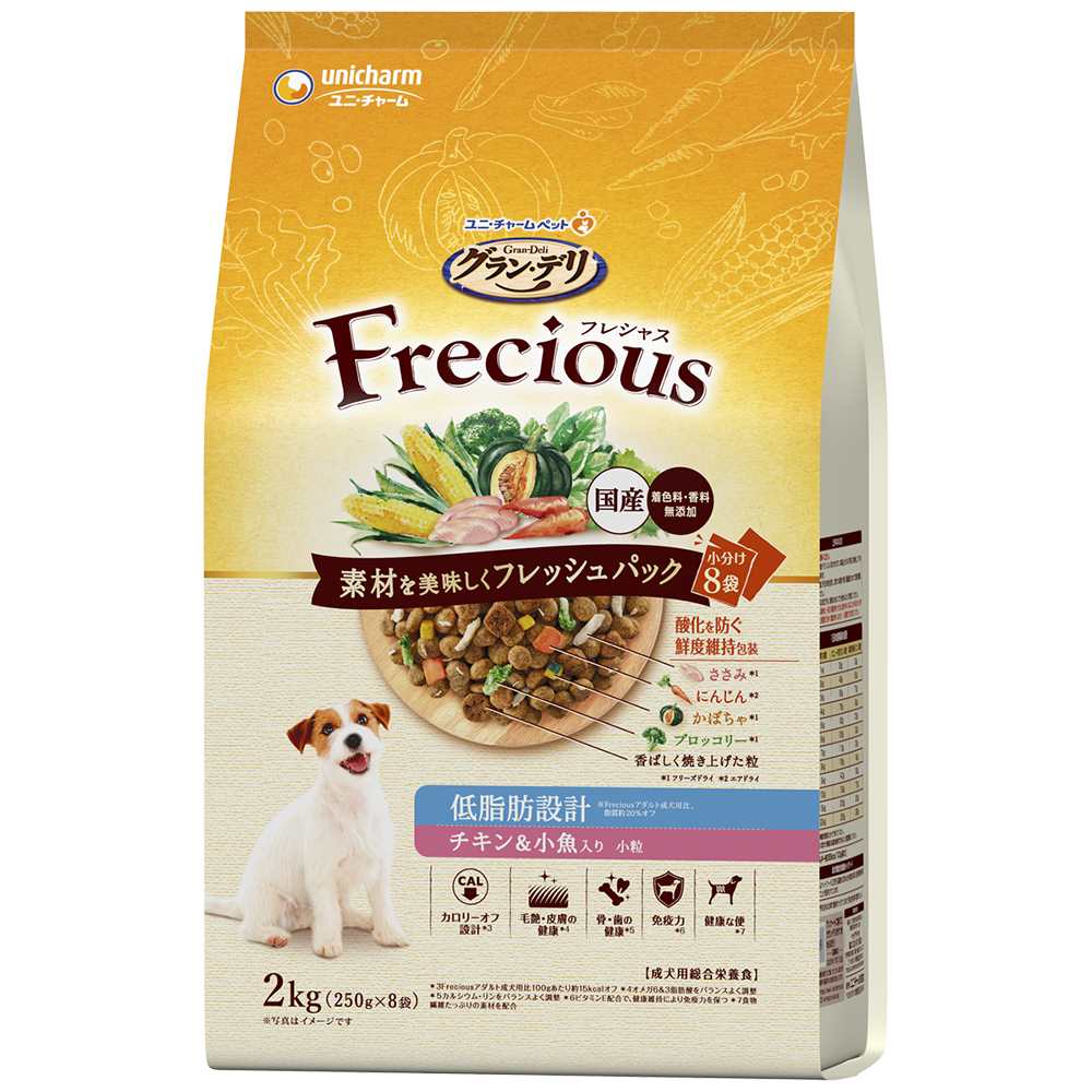 グラン･デリ Freciousアダルト成犬用　低脂肪設計　チキン&小魚入り 2kg